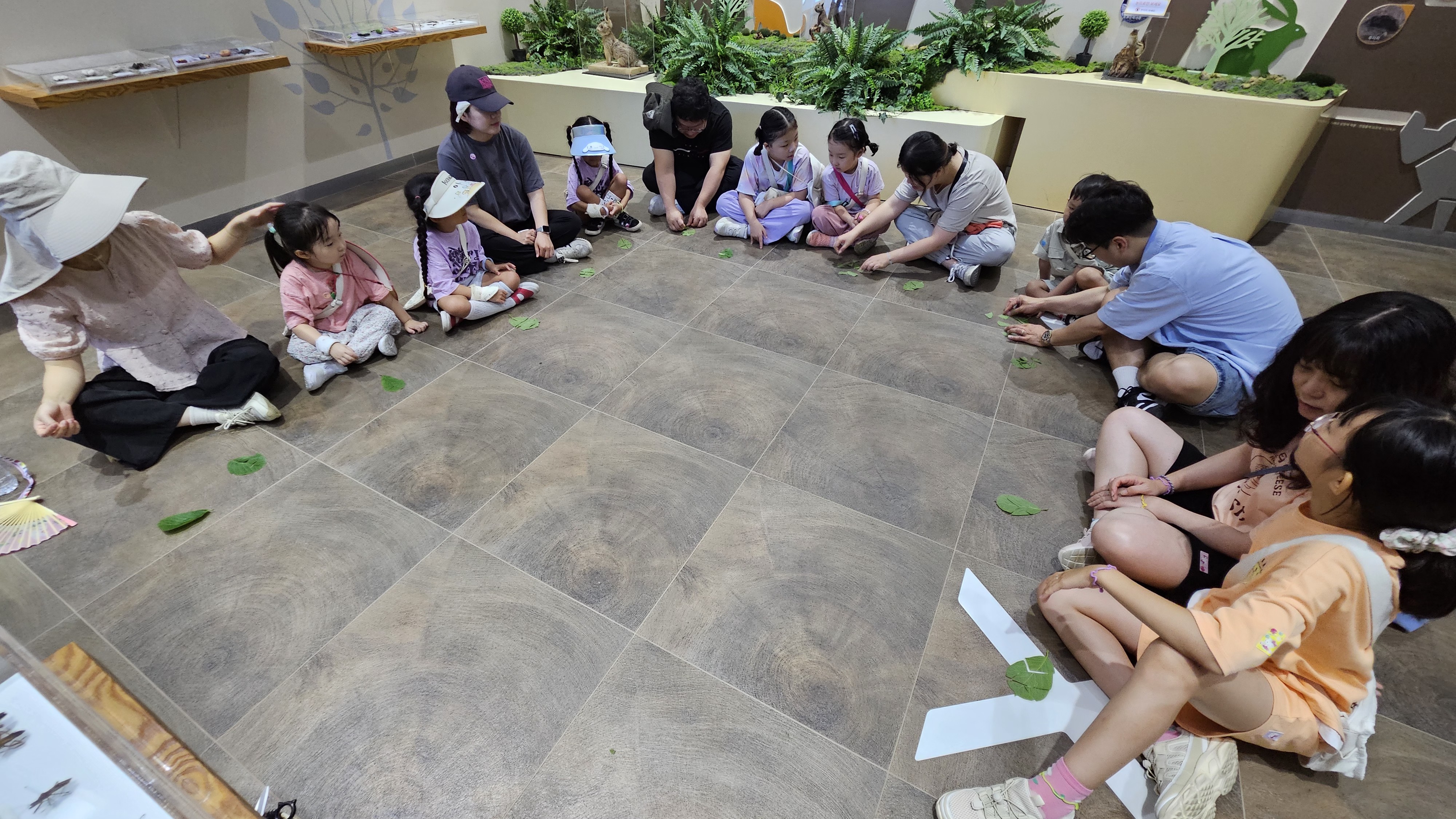 너무 더운날이어서 실내에서 나뭇잎의 기능을 알아보고 나뭇잎 퍼즐을 했어요