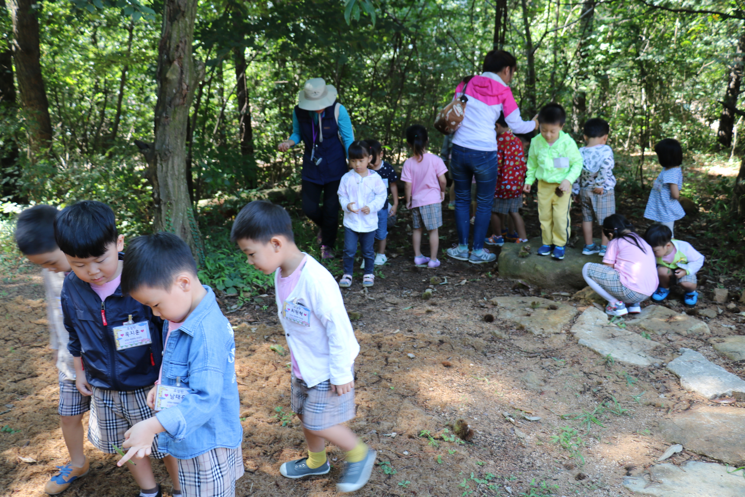 분성산 생태숲에서 노는 아이들..