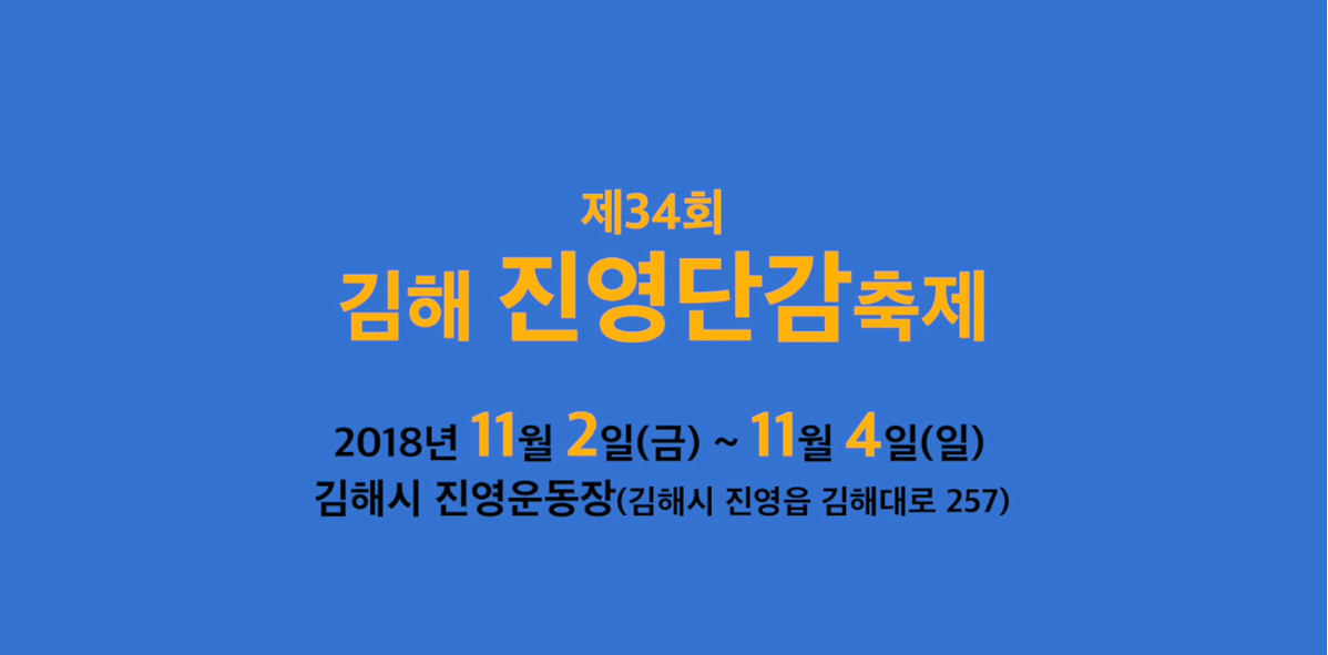 제34회 김해 진영단감축제 SNS 홍보영상